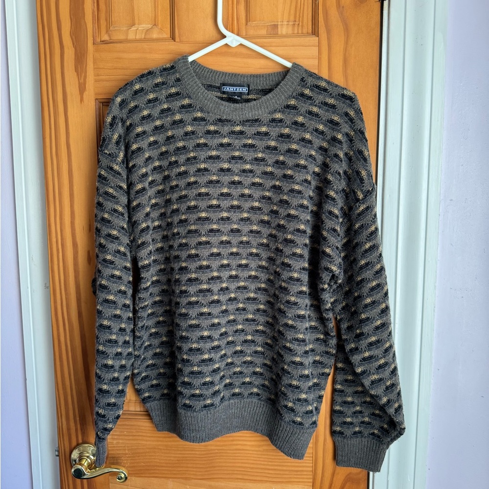 Vintage knit Jantzen Patterned Crewneck Sweater